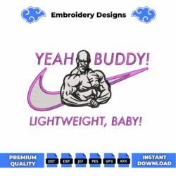 Bodybuilder Embroidery Design