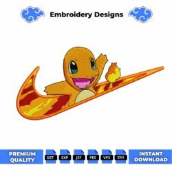 Charmander Embroidery Design