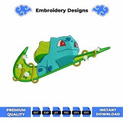 Bulbasaur Embroidery Design