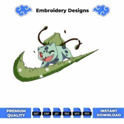 Bulbasaur Plant Embroidery Design