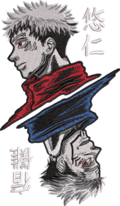 Sukuna Ryomen Itadori Embroidery Design from Jujutsu Kaisen