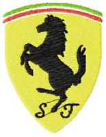 Logo Ferrari S F Yellow Embroidery