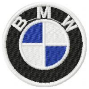 Logo BMW White Embroidery Design