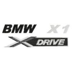 BMW X1 Drive Embroidery Design